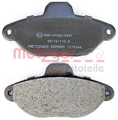 METZGER 1170140 Bremsbelagsatz, Scheibenbremse
